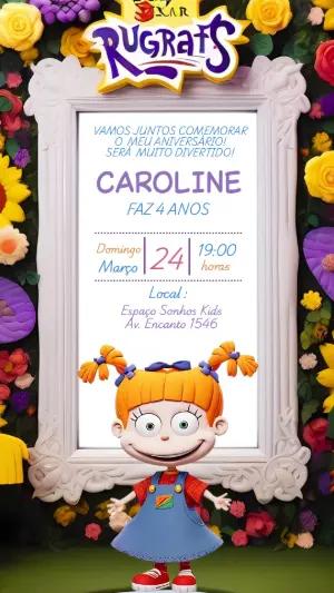 Convite de Aniversário Rugrats para Editar Online