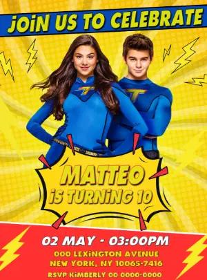 The Thundermans Birthday Invitation Template