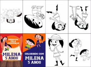 Mini Livro de Colorir Show da Luna para Aniversário Editável
