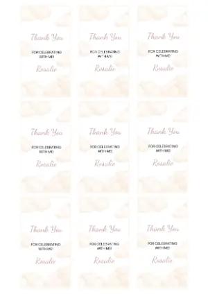 Dreamy Clouds Birthday Favor Tags | Editable Digital Template