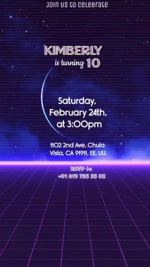 Kpop Demon Hunters Birthday Video Invitation Template