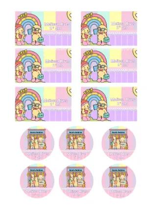 Kit de Etiquetas Escolares Bobbie Goods Modelo Editável