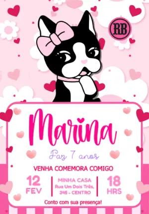 Convite de Aniversário Rebecca Bonbon para Editar