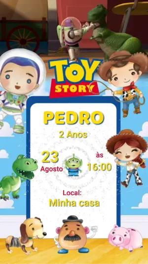 Vídeo Convite de Aniversário Toy Story Infantil Editável