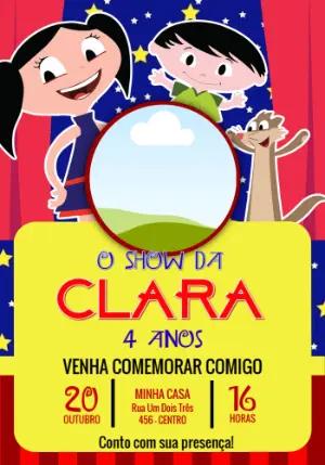 Convite Digital Infantil Show da Luna Editável com Foto