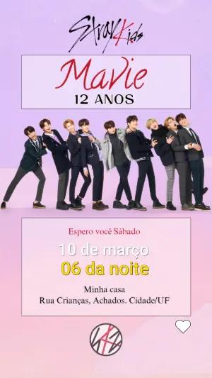Convite de Aniversário Stray Kids K-pop para Editar Online