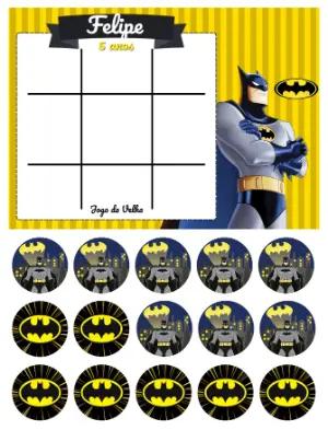 Jogo da Velha Batman: Lembrancinha Editável para Festa Infantil