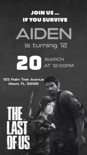 The Last of Us Birthday Invitation | Editable Survival Template