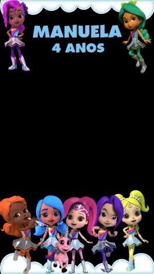 Moldura para Stories Rainbow Rangers Colorido para Editar