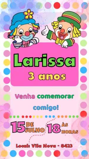Convite de Aniversário Patati e Patatá Modelo Editável