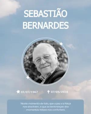 Nota de Pesar com Foto Céu Azul para Editar Online