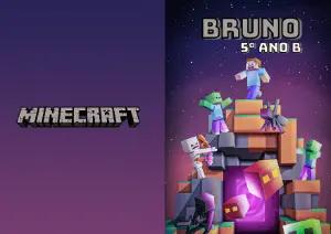 Adesivo Minecraft para Capa de Caderno Editável Online