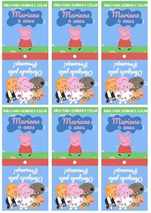 Capa para Pirulito Peppa Pig de Aniversário para Editar Online