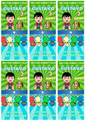 Capa de Pirulito Bento e Totó Editável para Festa Infantil