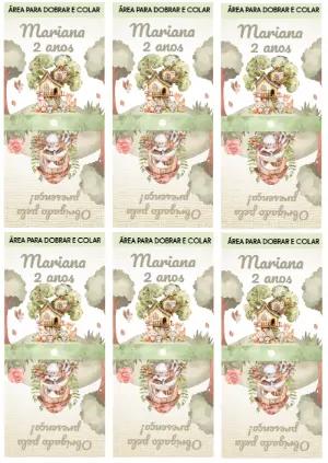 Rótulo para Pirulito Bosque Encantado para Editar e Imprimir
