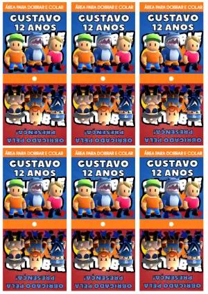 Capa para Pirulito Stumble Guys para Editar e Imprimir Online