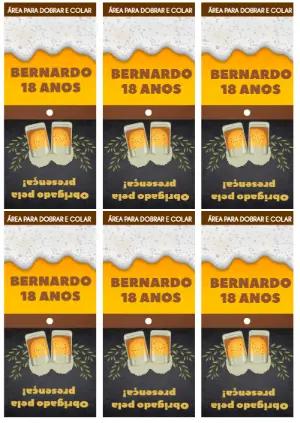 Capa para Pirulito Festa Boteco com Cerveja para Editar Online
