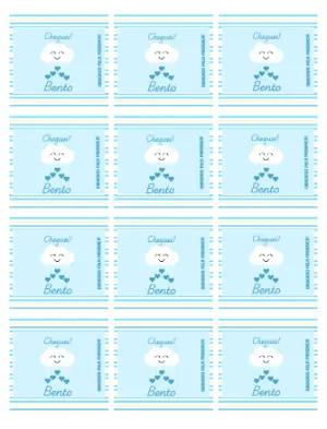 Adesivo para Bala Personalizada Nascimento Nuvem Azul Editável