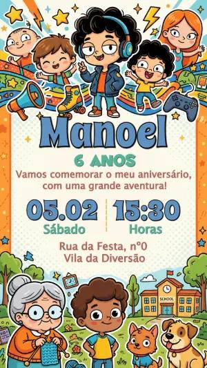 Convite de Aniversário Irmão do Jorel Editável