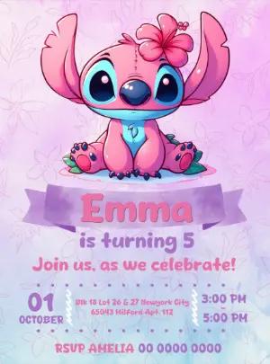 Angel Birthday Party Invitation to Edit Online