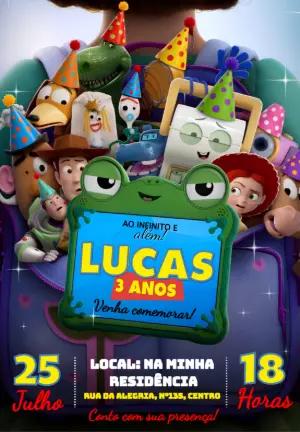 Vídeo Convite Animado Toy Story