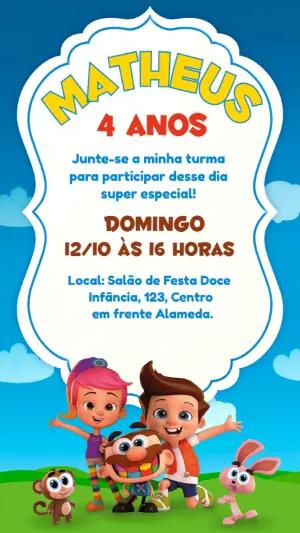 Convite Aniversário Totoy O Comilão para Editar Online