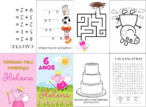 Livrinho de Atividades Peppa Pig Editável para Aniversário