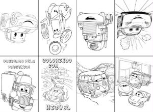 Mini Livro Carros de Colorir para Editar e Imprimir