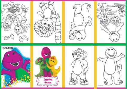 Livrinho de Colorir Barney e Amigos para Editar e Imprimir