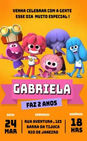 Convite Digital Infantil Jelly Jamm Modelo Editável
