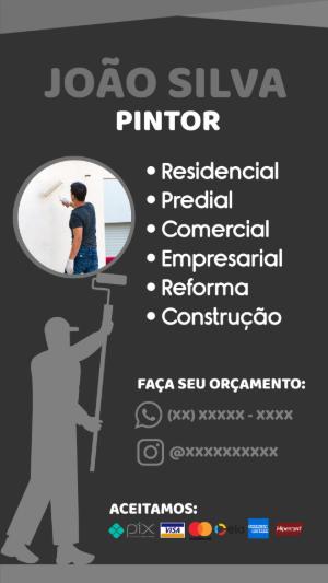 Cartão de Visita Pintor Profissional para Editar Online