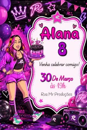 Convite de Aniversário EmillyVick Editável
