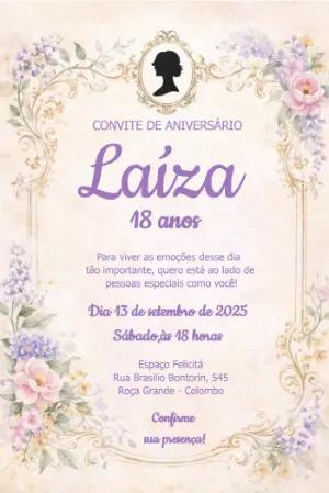 Convite de Aniversário Whistledown Editável