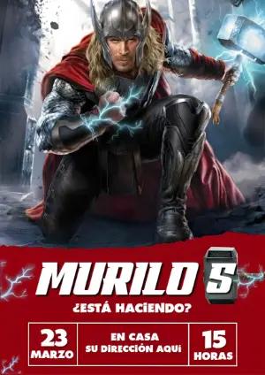 Invitación de cumpleaños de Thor