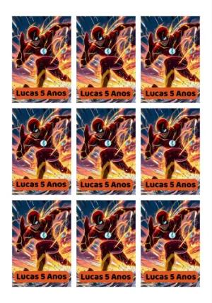 Tag Aniversário Flash para Editar Online e Imprimir
