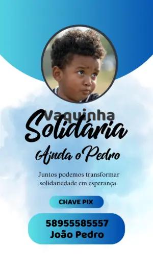 Arte Vaquinha Solidária com Foto para Editar e Divulgar