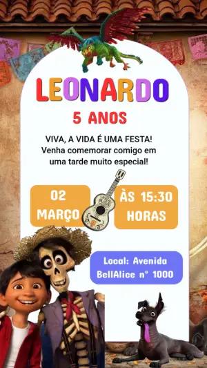 Convite de Aniversário Viva A Vida é uma Festa Editável