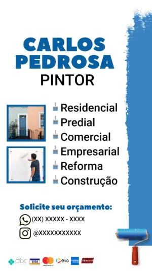 Cartão de Visita Pintor Profissional para Editar Online