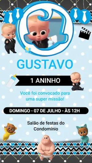 Convite Animado Poderoso Chefinho para Editar