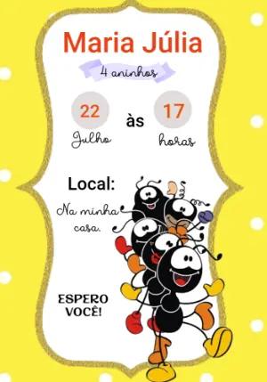 Convite de Aniversário Smilinguidos Editável Online