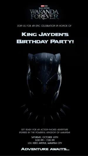 Black Panther Birthday Invitation | Editable Digital Template