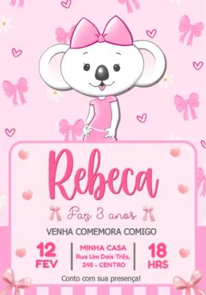 Convite de Aniversário Infantil Lilica Repilica para Editar