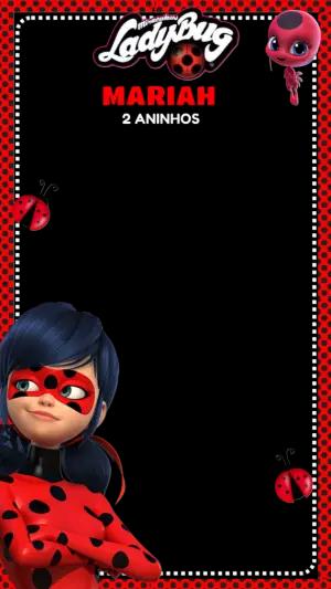 Moldura para Story Aniversário Lady Bug Editável Online