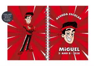 Capa de Agenda Escolar Youtuber Famoso para Editar Online