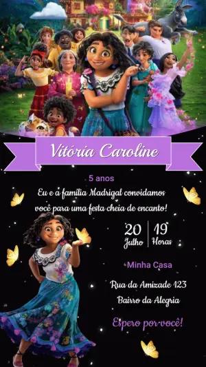 Convite de Aniversário Encanto Madrigal para Editar Online