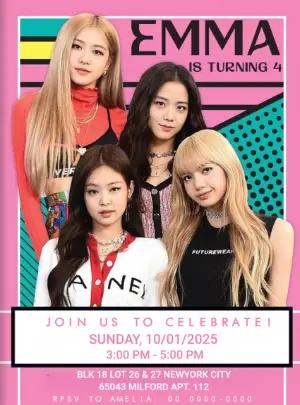 Editable Blackpink Birthday Invitation for Fans to Customize