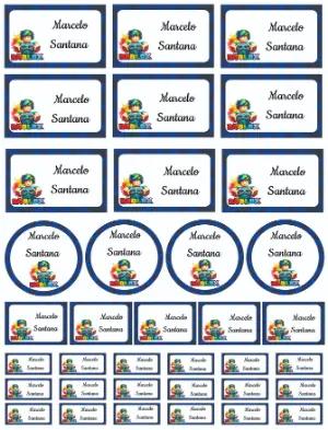 Etiquetas Escolares Roblox Editáveis para Imprimir