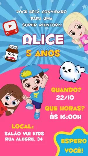 Convite Aniversário Aventureiros para Editar Online e Imprimir
