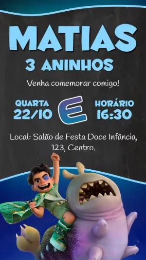 Convite Aniversário Elio para Editar e Imprimir Online