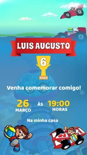 Convite Animado Aniversário Seninha para Editar Online